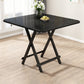 Modern Folding Wood Top Dining Table with Metal Leg for Living Room Black Without Chairs Clearhalo 'Dining Tables & Seating' 'Dining Tables' 'dining_table' 'furn' 'furn_dining_table' 'Furniture' 'Kitchen & Dining Furniture' 7635900