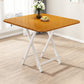 Modern Folding Wood Top Dining Table with Metal Leg for Living Room Light Wood Without Chairs Clearhalo 'Dining Tables & Seating' 'Dining Tables' 'dining_table' 'furn' 'furn_dining_table' 'Furniture' 'Kitchen & Dining Furniture' 7635904