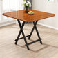 Modern Folding Wood Top Dining Table with Metal Leg for Living Room Dark Wood Without Chairs Clearhalo 'Dining Tables & Seating' 'Dining Tables' 'dining_table' 'furn' 'furn_dining_table' 'Furniture' 'Kitchen & Dining Furniture' 7635906