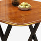 Modern Folding Wood Top Dining Table with Metal Leg for Living Room Clearhalo 'Dining Tables & Seating' 'Dining Tables' 'dining_table' 'furn' 'furn_dining_table' 'Furniture' 'Kitchen & Dining Furniture' 7635907