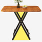 Modern Folding Wood Top Dining Table with Metal Leg for Living Room Clearhalo 'Dining Tables & Seating' 'Dining Tables' 'dining_table' 'furn' 'furn_dining_table' 'Furniture' 'Kitchen & Dining Furniture' 7635908