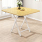 Modern Folding Wood Top Dining Table with Metal Leg for Living Room Natural Without Chairs Clearhalo 'Dining Tables & Seating' 'Dining Tables' 'dining_table' 'furn' 'furn_dining_table' 'Furniture' 'Kitchen & Dining Furniture' 7635909