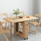 Modern Dining Table Foldable Rectangle Tabletop with Wood Base Clearhalo 'Dining Tables & Seating' 'Dining Tables' 'dining_table' 'furn' 'furn_dining_table' 'Furniture' 'Kitchen & Dining Furniture' 7635923