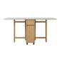 Modern Dining Table Foldable Rectangle Tabletop with Wood Base Clearhalo 'Dining Tables & Seating' 'Dining Tables' 'dining_table' 'furn' 'furn_dining_table' 'Furniture' 'Kitchen & Dining Furniture' 7635927