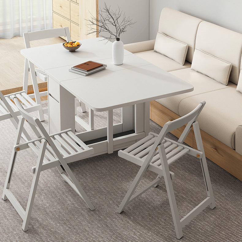 Modern Dining Table Foldable Rectangle Tabletop with Wood Base Clearhalo 'Dining Tables & Seating' 'Dining Tables' 'dining_table' 'furn' 'furn_dining_table' 'Furniture' 'Kitchen & Dining Furniture' 7635933