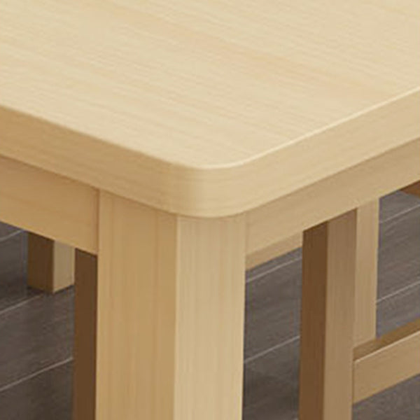Contemporary Solid Wood Rectangular Dining Table with 4 Legs Clearhalo 'Dining Tables & Seating' 'Dining Tables' 'dining_table' 'furn' 'furn_dining_table' 'Furniture' 'Kitchen & Dining Furniture' 7635943