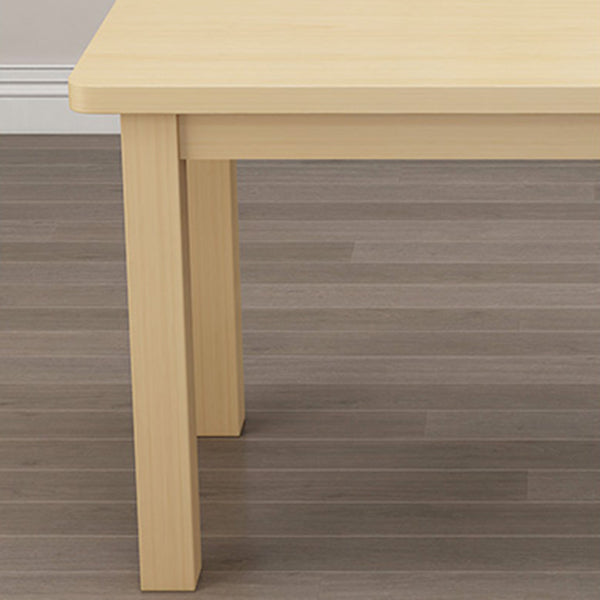 Contemporary Solid Wood Rectangular Dining Table with 4 Legs Clearhalo 'Dining Tables & Seating' 'Dining Tables' 'dining_table' 'furn' 'furn_dining_table' 'Furniture' 'Kitchen & Dining Furniture' 7635945