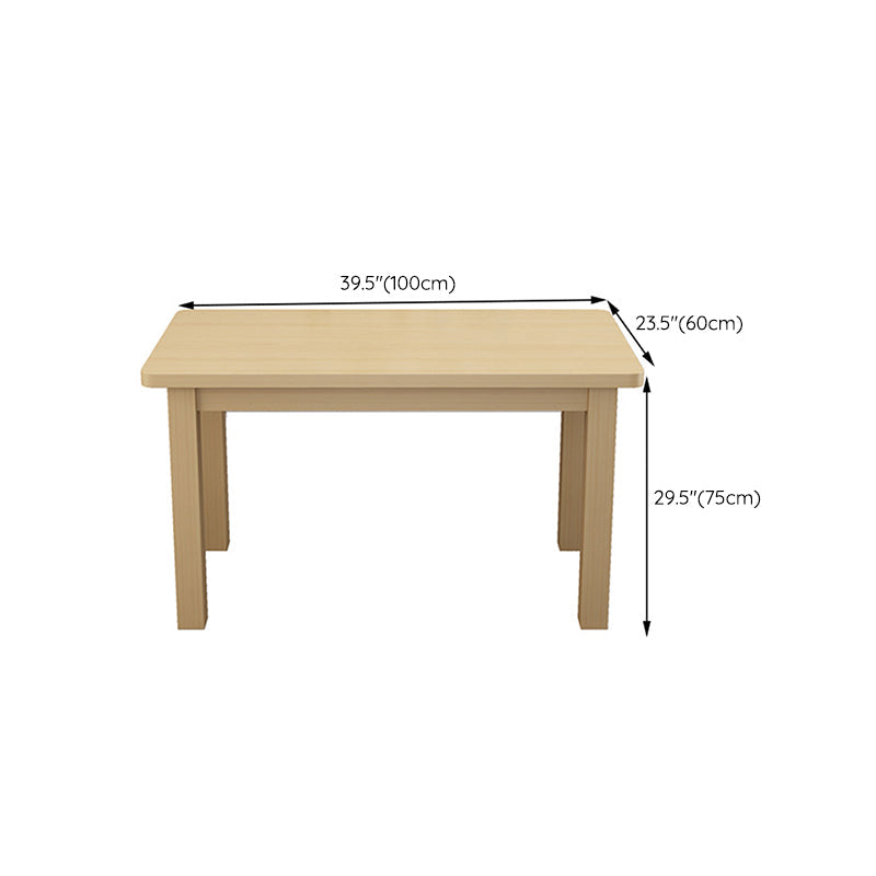 Contemporary Solid Wood Rectangular Dining Table with 4 Legs Clearhalo 'Dining Tables & Seating' 'Dining Tables' 'dining_table' 'furn' 'furn_dining_table' 'Furniture' 'Kitchen & Dining Furniture' 7635950