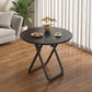 Table à manger pliante moderne, plateau en bois avec base en métal pour la maison