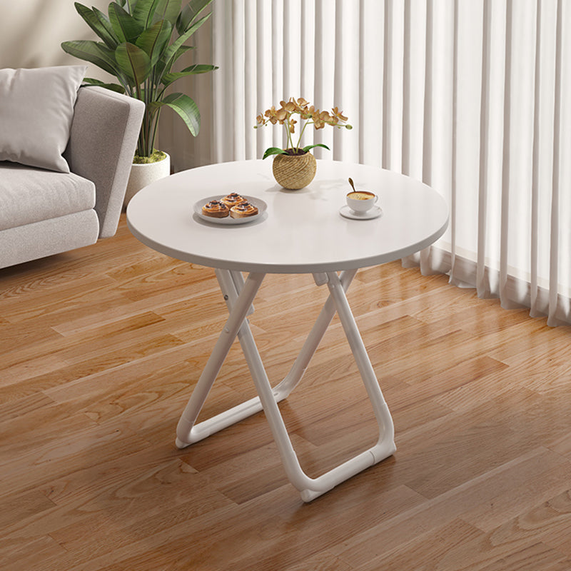 Table à manger pliante moderne, plateau en bois avec base en métal pour la maison