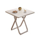 Table à manger pliante moderne, plateau en bois avec base en métal pour la maison