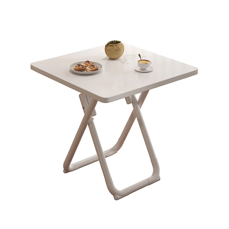 Table à manger pliante moderne, plateau en bois avec base en métal pour la maison