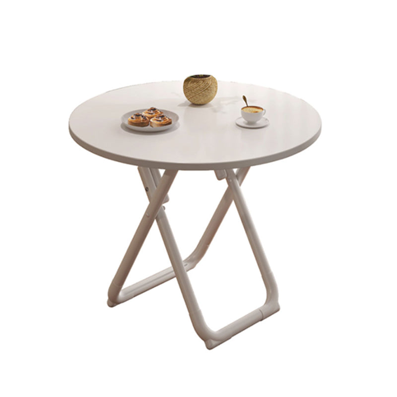 Table à manger pliante moderne, plateau en bois avec base en métal pour la maison