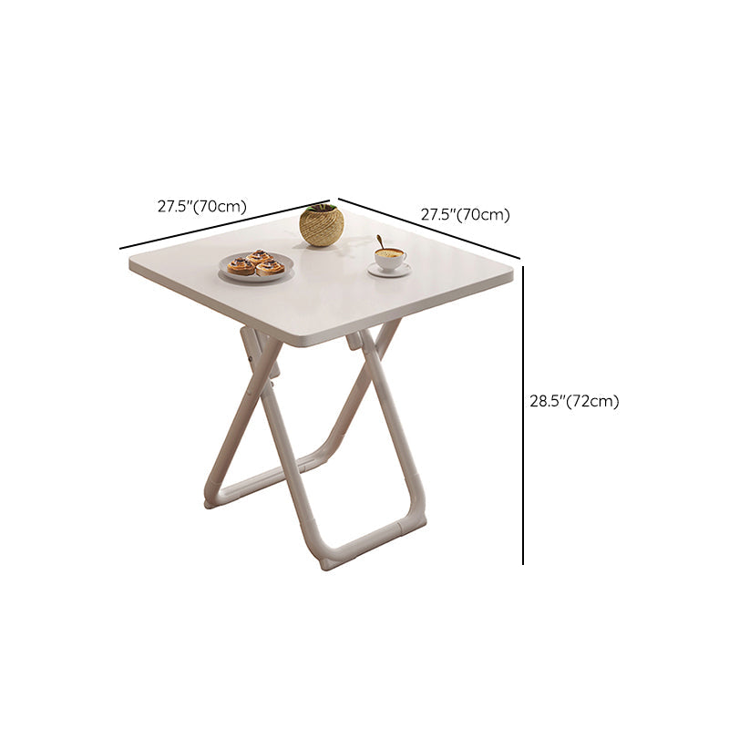 Table à manger pliante moderne, plateau en bois avec base en métal pour la maison