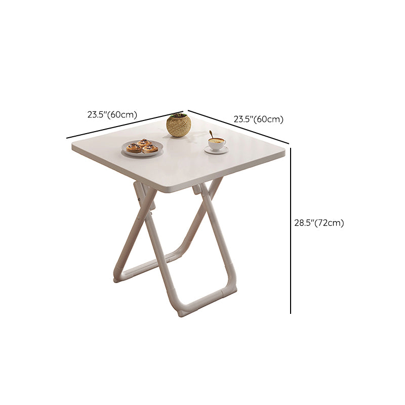 Table à manger pliante moderne, plateau en bois avec base en métal pour la maison