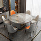 Modern Stone Top Dining Table Extendable for Small Spaces with Storage Clearhalo 'Dining Tables & Seating' 'Dining Tables' 'dining_table' 'furn' 'furn_dining_table' 'Furniture' 'Kitchen & Dining Furniture' 7635977