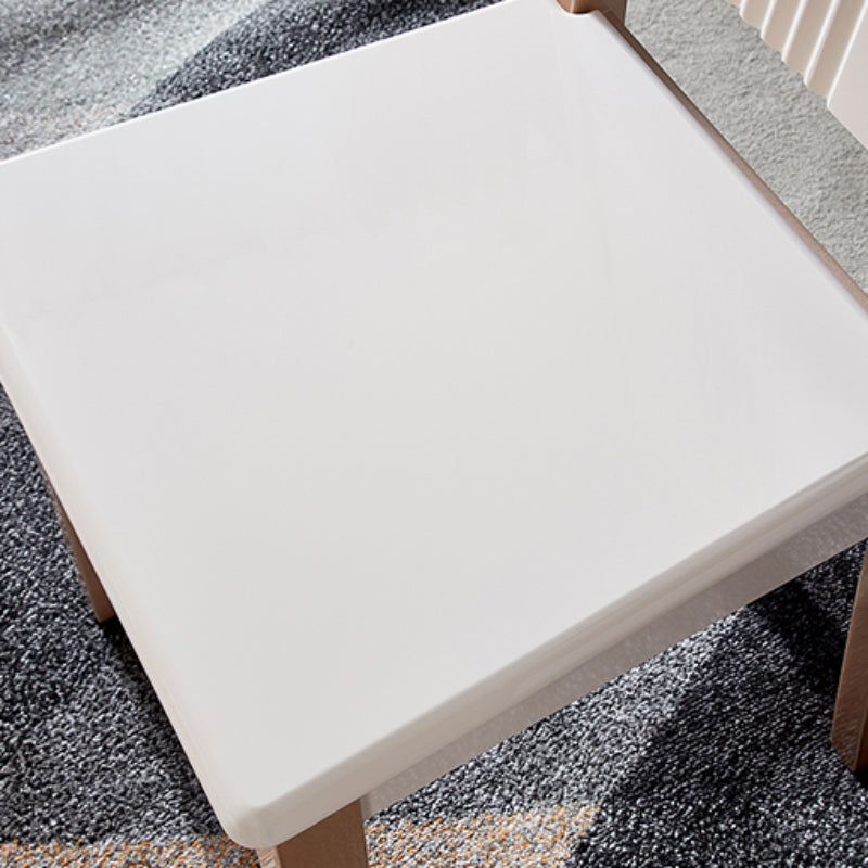 5/7 pezzi in vetro temperato Top 4 gambe in legno Set da pranzo per casa