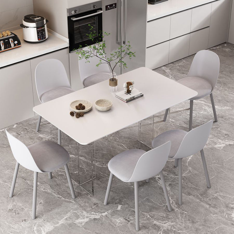 1/2/5/7 piezas Modern sintered Stone Top Cining Base acrílico Juego para el hogar