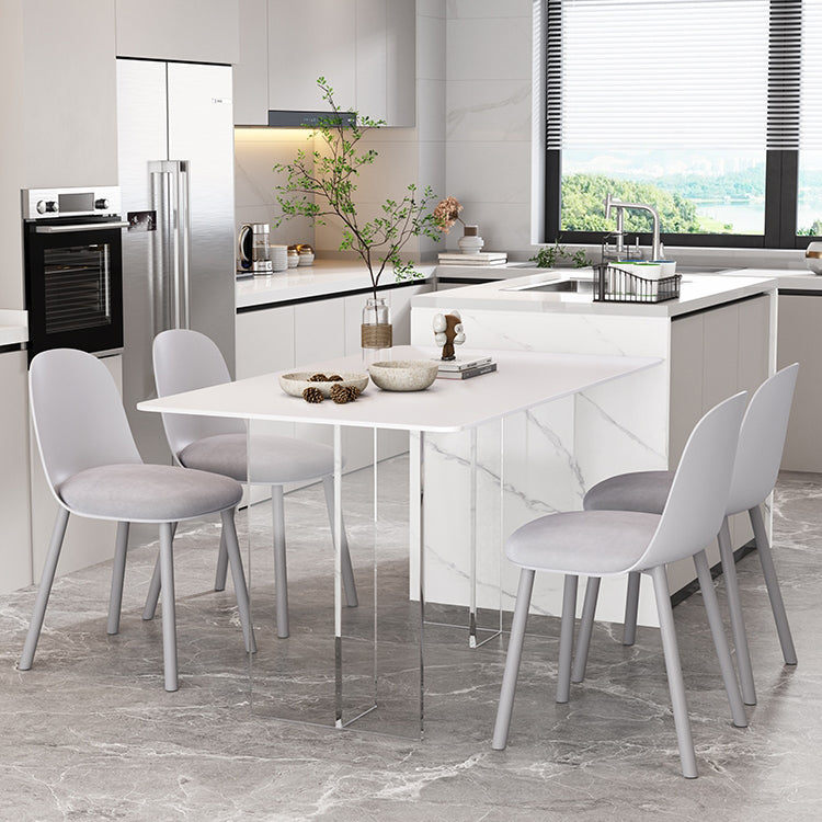 1/2/5/7 piezas Modern sintered Stone Top Cining Base acrílico Juego para el hogar