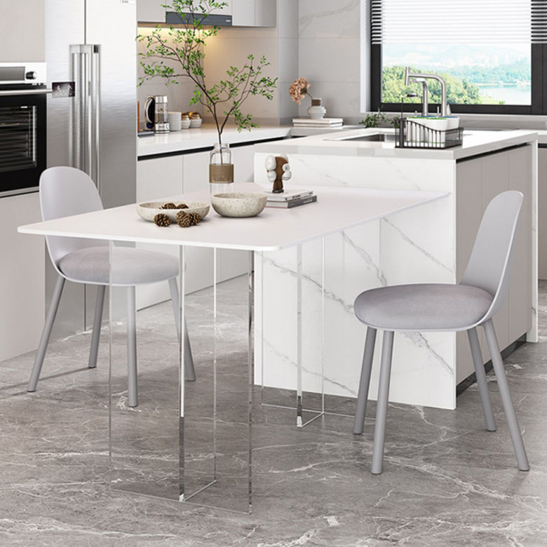 1/2/5/7 piezas Modern sintered Stone Top Cining Base acrílico Juego para el hogar