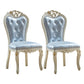 Indoor Dining Arm Chair Wood Frame Upholstered Dining Chair for Dining Room Sky Blue 2 Piece Set Clearhalo 'Dining Chairs' 'Dining Tables & Seating' 'dining_chair' 'furn' 'furn_dining_chair' 'Furniture' 'Kitchen & Dining Furniture' 7636072