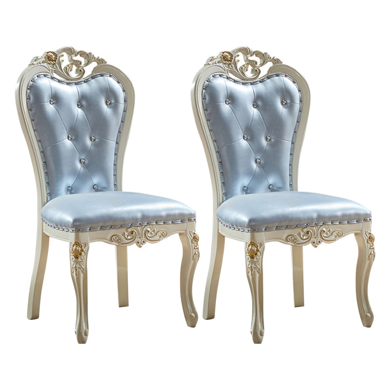 Indoor Dining Arm Chair Wood Frame Upholstered Dining Chair for Dining Room Sky Blue 2 Piece Set Clearhalo 'Dining Chairs' 'Dining Tables & Seating' 'dining_chair' 'furn' 'furn_dining_chair' 'Furniture' 'Kitchen & Dining Furniture' 7636072