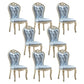 Indoor Dining Arm Chair Wood Frame Upholstered Dining Chair for Dining Room Sky Blue 8 Piece Set Clearhalo 'Dining Chairs' 'Dining Tables & Seating' 'dining_chair' 'furn' 'furn_dining_chair' 'Furniture' 'Kitchen & Dining Furniture' 7636078