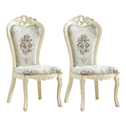 Indoor Dining Arm Chair Wood Frame Upholstered Dining Chair for Dining Room Green 2 Piece Set Clearhalo 'Dining Chairs' 'Dining Tables & Seating' 'dining_chair' 'furn' 'furn_dining_chair' 'Furniture' 'Kitchen & Dining Furniture' 7636079