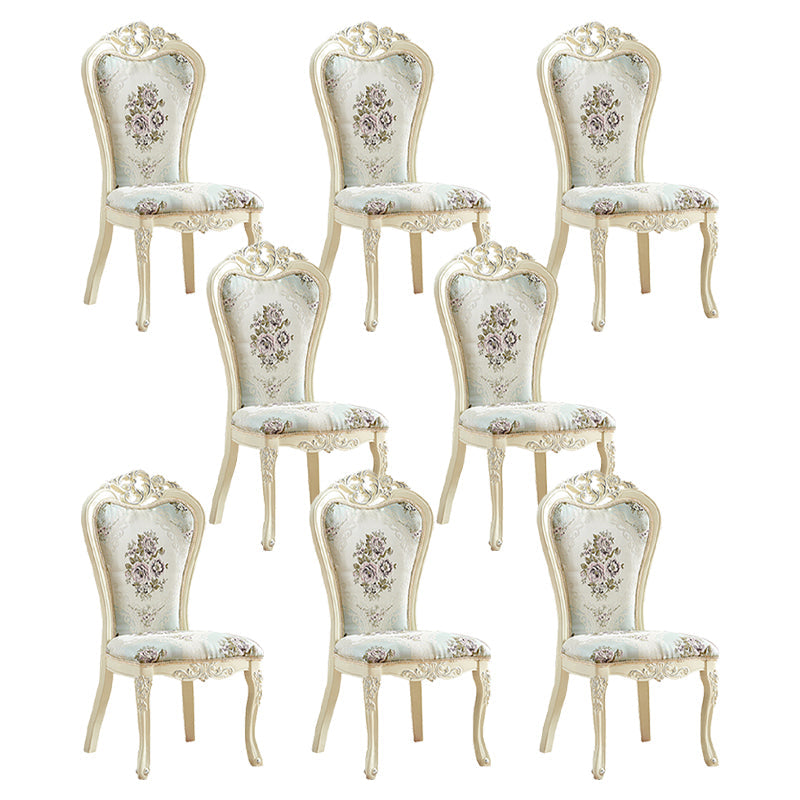 Indoor Dining Arm Chair Wood Frame Upholstered Dining Chair for Dining Room Green 8 Piece Set Clearhalo 'Dining Chairs' 'Dining Tables & Seating' 'dining_chair' 'furn' 'furn_dining_chair' 'Furniture' 'Kitchen & Dining Furniture' 7636084