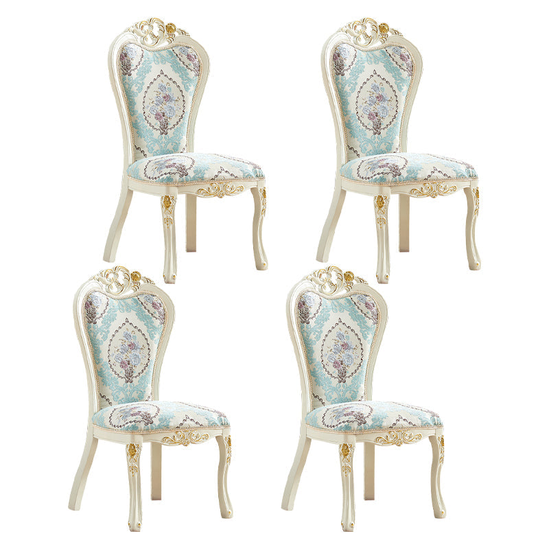 Indoor Dining Arm Chair Wood Frame Upholstered Dining Chair for Dining Room Light Green 4 Piece Set Clearhalo 'Dining Chairs' 'Dining Tables & Seating' 'dining_chair' 'furn' 'furn_dining_chair' 'Furniture' 'Kitchen & Dining Furniture' 7636086