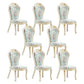 Indoor Dining Arm Chair Wood Frame Upholstered Dining Chair for Dining Room Light Green 8 Piece Set Clearhalo 'Dining Chairs' 'Dining Tables & Seating' 'dining_chair' 'furn' 'furn_dining_chair' 'Furniture' 'Kitchen & Dining Furniture' 7636088