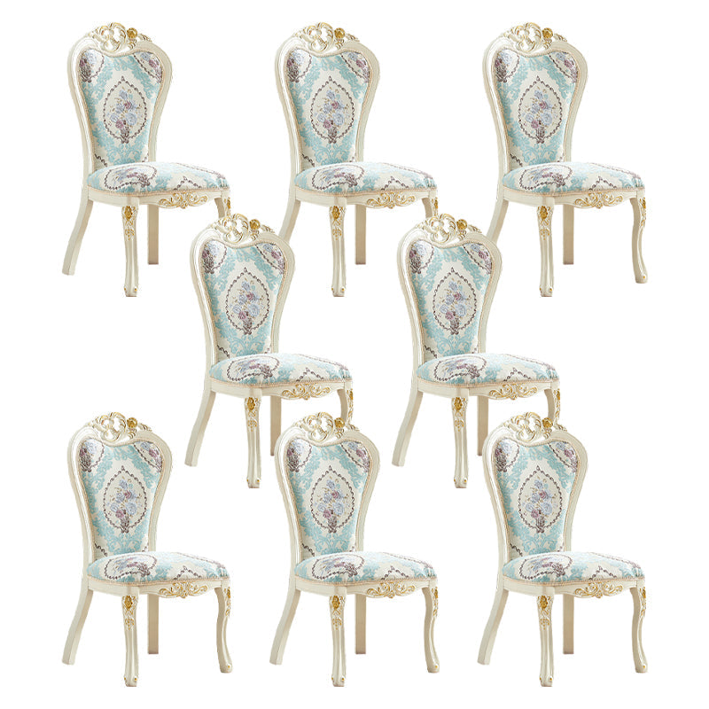 Indoor Dining Arm Chair Wood Frame Upholstered Dining Chair for Dining Room Light Green 8 Piece Set Clearhalo 'Dining Chairs' 'Dining Tables & Seating' 'dining_chair' 'furn' 'furn_dining_chair' 'Furniture' 'Kitchen & Dining Furniture' 7636088