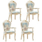 Indoor Dining Arm Chair Wood Frame Upholstered Dining Chair for Dining Room Blue-White 4 Piece Set Clearhalo 'Dining Chairs' 'Dining Tables & Seating' 'dining_chair' 'furn' 'furn_dining_chair' 'Furniture' 'Kitchen & Dining Furniture' 7636090