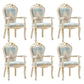 Indoor Dining Arm Chair Wood Frame Upholstered Dining Chair for Dining Room Blue-White 6 Piece Set Clearhalo 'Dining Chairs' 'Dining Tables & Seating' 'dining_chair' 'furn' 'furn_dining_chair' 'Furniture' 'Kitchen & Dining Furniture' 7636091