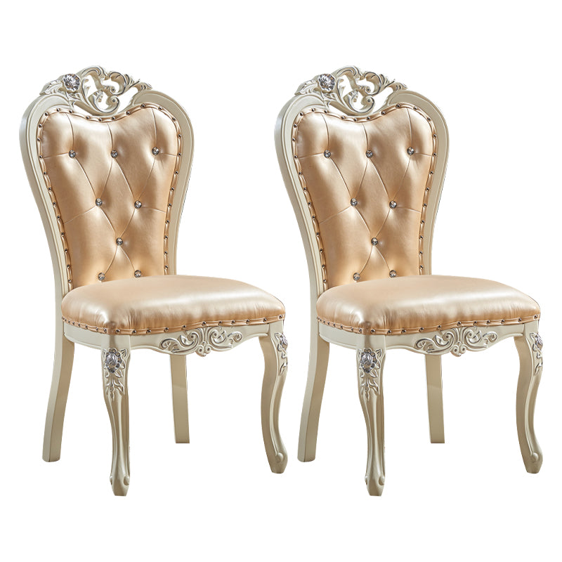 Indoor Dining Arm Chair Wood Frame Upholstered Dining Chair for Dining Room Ginger 2 Piece Set Clearhalo 'Dining Chairs' 'Dining Tables & Seating' 'dining_chair' 'furn' 'furn_dining_chair' 'Furniture' 'Kitchen & Dining Furniture' 7636093