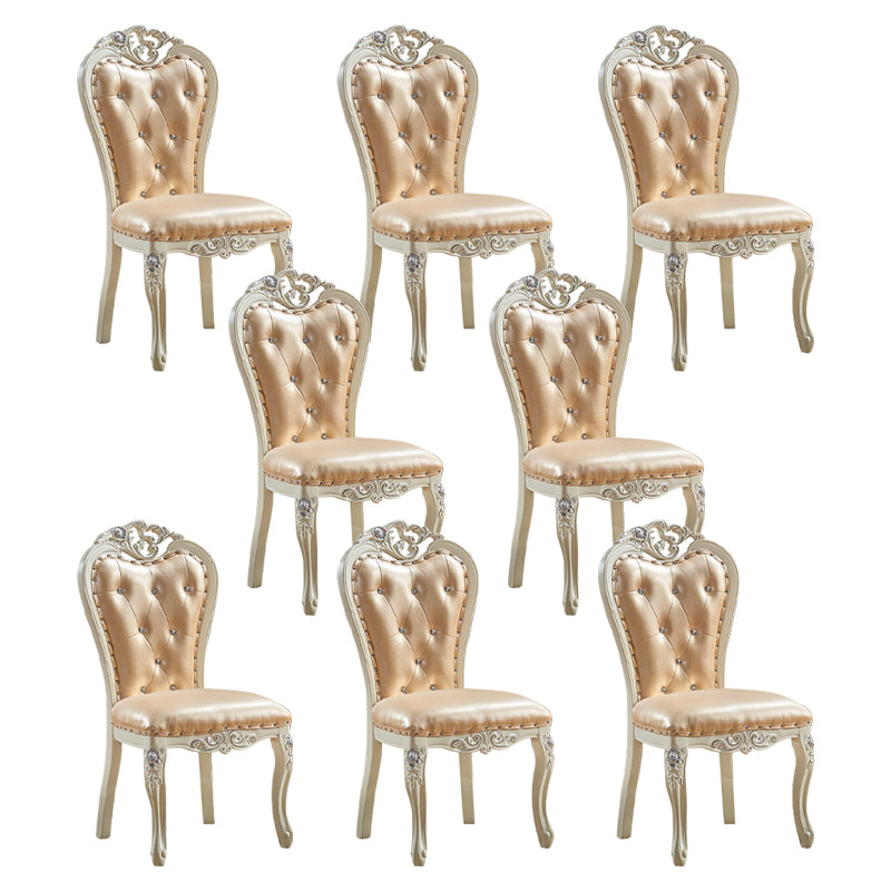 Indoor Dining Arm Chair Wood Frame Upholstered Dining Chair for Dining Room Ginger 8 Piece Set Clearhalo 'Dining Chairs' 'Dining Tables & Seating' 'dining_chair' 'furn' 'furn_dining_chair' 'Furniture' 'Kitchen & Dining Furniture' 7636096
