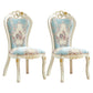 Indoor Dining Arm Chair Wood Frame Upholstered Dining Chair for Dining Room Peacock Blue 2 Piece Set Clearhalo 'Dining Chairs' 'Dining Tables & Seating' 'dining_chair' 'furn' 'furn_dining_chair' 'Furniture' 'Kitchen & Dining Furniture' 7636097