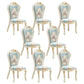 Indoor Dining Arm Chair Wood Frame Upholstered Dining Chair for Dining Room Peacock Blue 8 Piece Set Clearhalo 'Dining Chairs' 'Dining Tables & Seating' 'dining_chair' 'furn' 'furn_dining_chair' 'Furniture' 'Kitchen & Dining Furniture' 7636100
