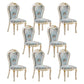 Indoor Dining Arm Chair Wood Frame Upholstered Dining Chair for Dining Room Sky Blue-White 8 Piece Set Clearhalo 'Dining Chairs' 'Dining Tables & Seating' 'dining_chair' 'furn' 'furn_dining_chair' 'Furniture' 'Kitchen & Dining Furniture' 7636104