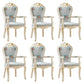 Indoor Dining Arm Chair Wood Frame Upholstered Dining Chair for Dining Room Bright Blue 6 Piece Set Clearhalo 'Dining Chairs' 'Dining Tables & Seating' 'dining_chair' 'furn' 'furn_dining_chair' 'Furniture' 'Kitchen & Dining Furniture' 7636106