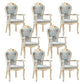 Indoor Dining Arm Chair Wood Frame Upholstered Dining Chair for Dining Room Bright Blue 8 Piece Set Clearhalo 'Dining Chairs' 'Dining Tables & Seating' 'dining_chair' 'furn' 'furn_dining_chair' 'Furniture' 'Kitchen & Dining Furniture' 7636107