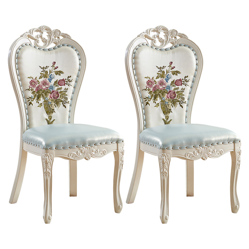 Indoor Dining Arm Chair Wood Frame Upholstered Dining Chair for Dining Room Purple Flower 2 Piece Set Clearhalo 'Dining Chairs' 'Dining Tables & Seating' 'dining_chair' 'furn' 'furn_dining_chair' 'Furniture' 'Kitchen & Dining Furniture' 7636112
