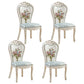Indoor Dining Arm Chair Wood Frame Upholstered Dining Chair for Dining Room Purple Flower 4 Piece Set Clearhalo 'Dining Chairs' 'Dining Tables & Seating' 'dining_chair' 'furn' 'furn_dining_chair' 'Furniture' 'Kitchen & Dining Furniture' 7636113