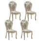 Indoor Dining Arm Chair Wood Frame Upholstered Dining Chair for Dining Room Milky White 4 Piece Set Clearhalo 'Dining Chairs' 'Dining Tables & Seating' 'dining_chair' 'furn' 'furn_dining_chair' 'Furniture' 'Kitchen & Dining Furniture' 7636122