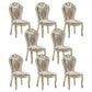 Indoor Dining Arm Chair Wood Frame Upholstered Dining Chair for Dining Room Milky White 8 Piece Set Clearhalo 'Dining Chairs' 'Dining Tables & Seating' 'dining_chair' 'furn' 'furn_dining_chair' 'Furniture' 'Kitchen & Dining Furniture' 7636124