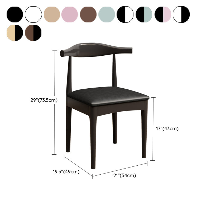 Chaise de style moderne en bois ouvert à l'arrière pour salle à manger pour salle à manger