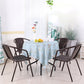 Modern Indoor-Outdoor Dining Arm Chair Steel Frame Stacking Arm Chair
