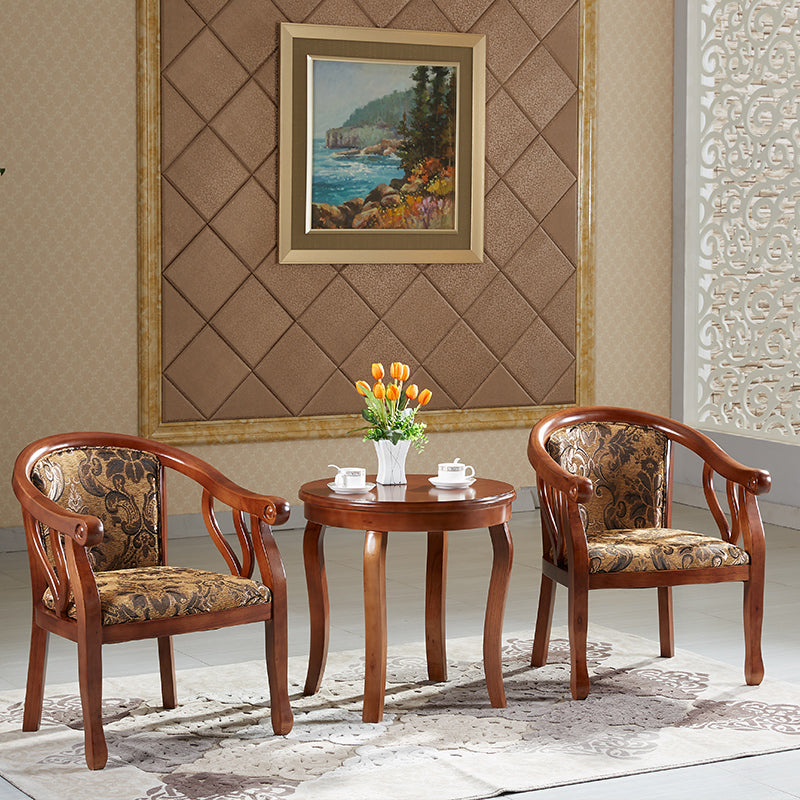 Traditioneller Essarmstuhl Holzrahmen Polsterarm Armstuhl