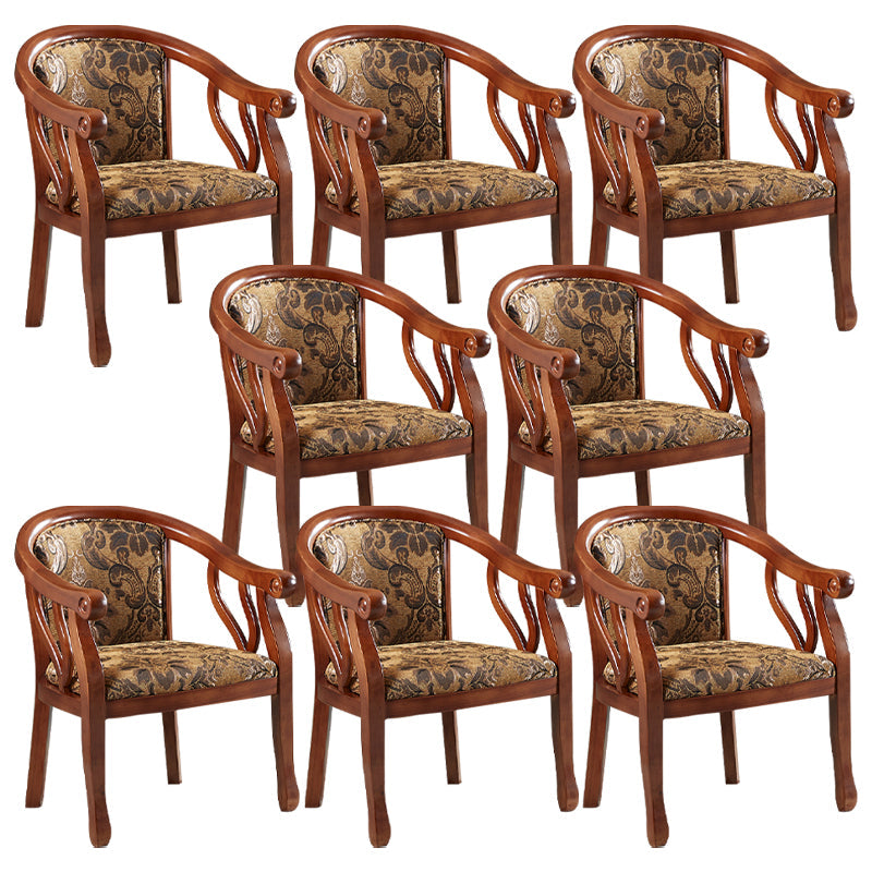 Traditioneller Essarmstuhl Holzrahmen Polsterarm Armstuhl