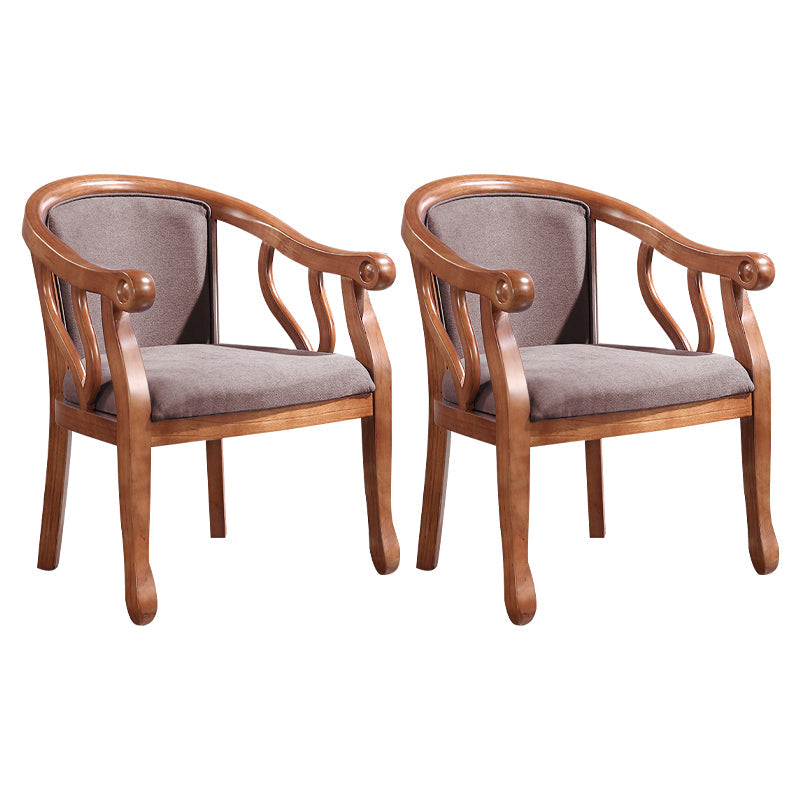 Traditioneller Essarmstuhl Holzrahmen Polsterarm Armstuhl